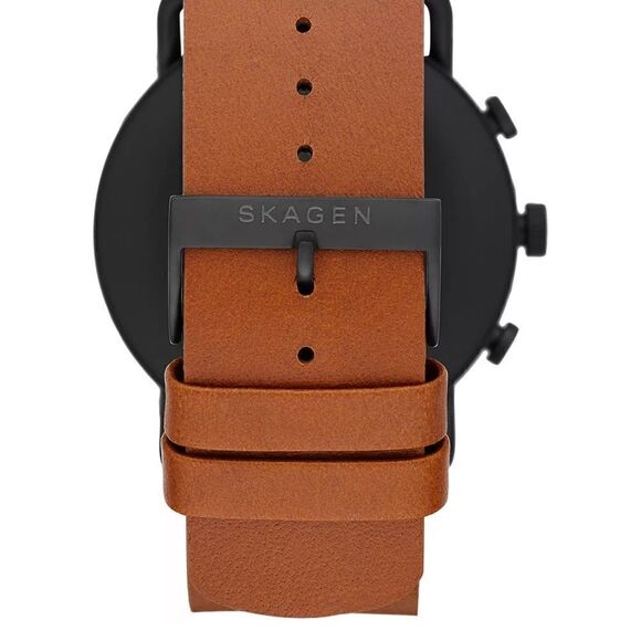 NWOT SKAGEN Unisex Falster 3 Brown Leather Strap Touchscreen Smart Watch 43mm - Picture 5 of 10